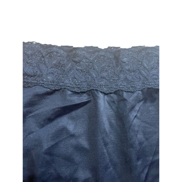 Vanity Fair Vassarette Half Slip Womens M 24” Long Black Sable Lace Waist - Picture 9 of 9